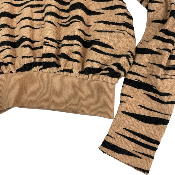 Free People Zaza Zebra Animal Print Cropped Sweater - Picture 10 of 15